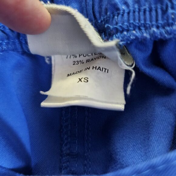 Grey’s Anatomy Scrub XS Set Royal Blue 5 Pocket Flare Leg XS Medical Nurse Pants - Picture 4 of 10